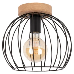 Lampa sufitowa loftowa czarna NERO I 27 cm