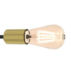 Lampa sufitowa loftowa czarno-złota FLAME