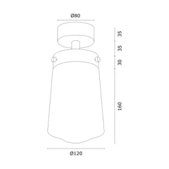 Lampa sufitowa mosiądz PASADENA