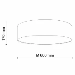 Lampa sufitowa okrągła szarozielona EARTH 60 cm