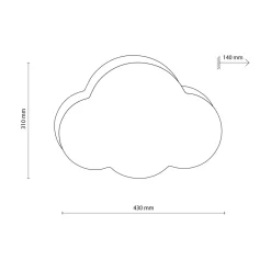 Lampa sufitowa pastelowy niebieski CLOUD MINI 2