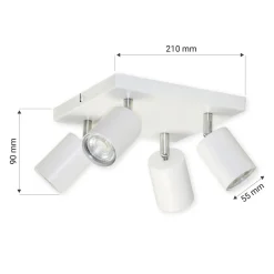 Lampa sufitowa 4-punktowa biała ORO GAVIA
