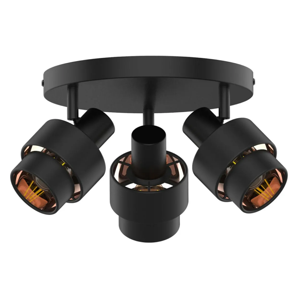 Lampa sufitowa 3-punktowa czarny mat SALERNO