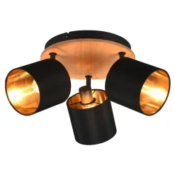 Lampa sufitowa 3-punktowa czarna TOMMY