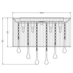 Lampa sufitowa RLX92174-8B VERONA
