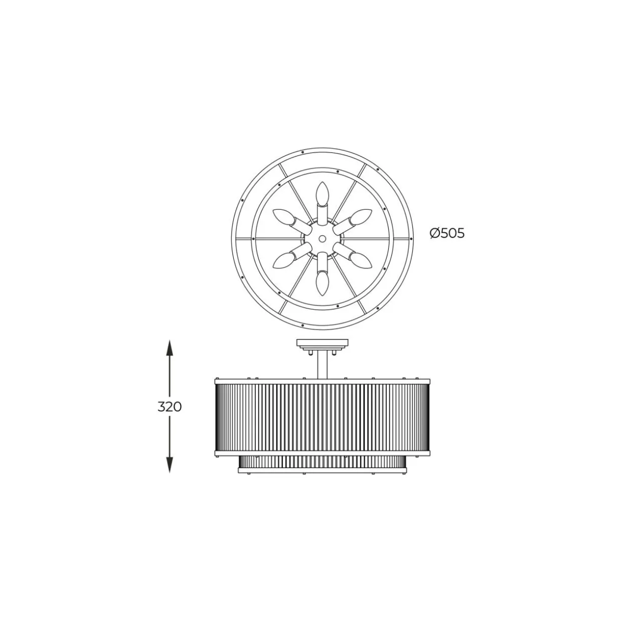 Lampa sufitowa SERGIO C0528-05H-V6AC