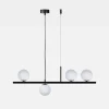 Lampa wisząca 4 kule czarna FARO