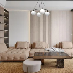 Lampa wisząca 4 kule czarno-złota BALLO IV