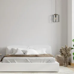 Lampa wisząca czarna jasne drewno KORTEZ I