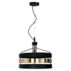 Lampa wisząca czarno-złota RUBY 43 cm