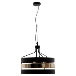 Lampa wisząca czarno-złota RUBY 43 cm
