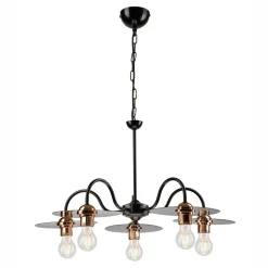 Lampa wisząca industrialna czarna ALICE 5