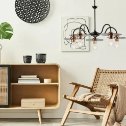 Lampa wisząca industrialna czarna ALICE 5