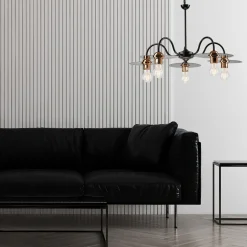 Lampa wisząca industrialna czarna ALICE 5