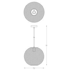 Lampa wisząca kula złota ORION