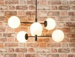 Lampa wisząca kule 6-punktowa czarna AURORA