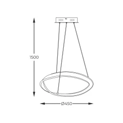 Lampa wisząca LED GIRONA 45 cm