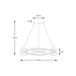 Lampa wisząca LED HARLEY czarna
