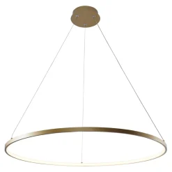 Lampa wisząca LED z pierścieniem złota BRENO 80 cm