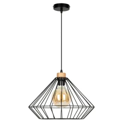 Lampa wisząca loftowa czarna OGLIO I 40 cm