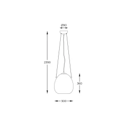 Lampa wisząca MOON P19066B-D30