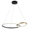Lampa wisząca pierścieniowa LED RANDO czarno-złota