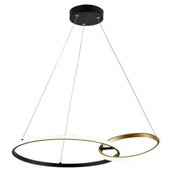 Lampa wisząca pierścieniowa LED RANDO czarno-złota