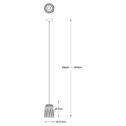 Lampa wisząca pojedyncza złota TAZZA