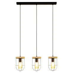 Lampa wisząca rustykalna drewno dębowe RENO III