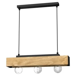 Lampa wisząca rustykalna drewniana MILUZA III