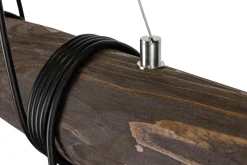 Lampa wisząca rustykalna orzech TRABO 3