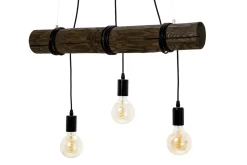 Lampa wisząca rustykalna orzech TRABO 3