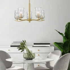 Lampa wisząca żyrandol złota TAZZA