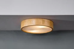 Lampa z oprawą w kolorze dębu - średnica 47 cm