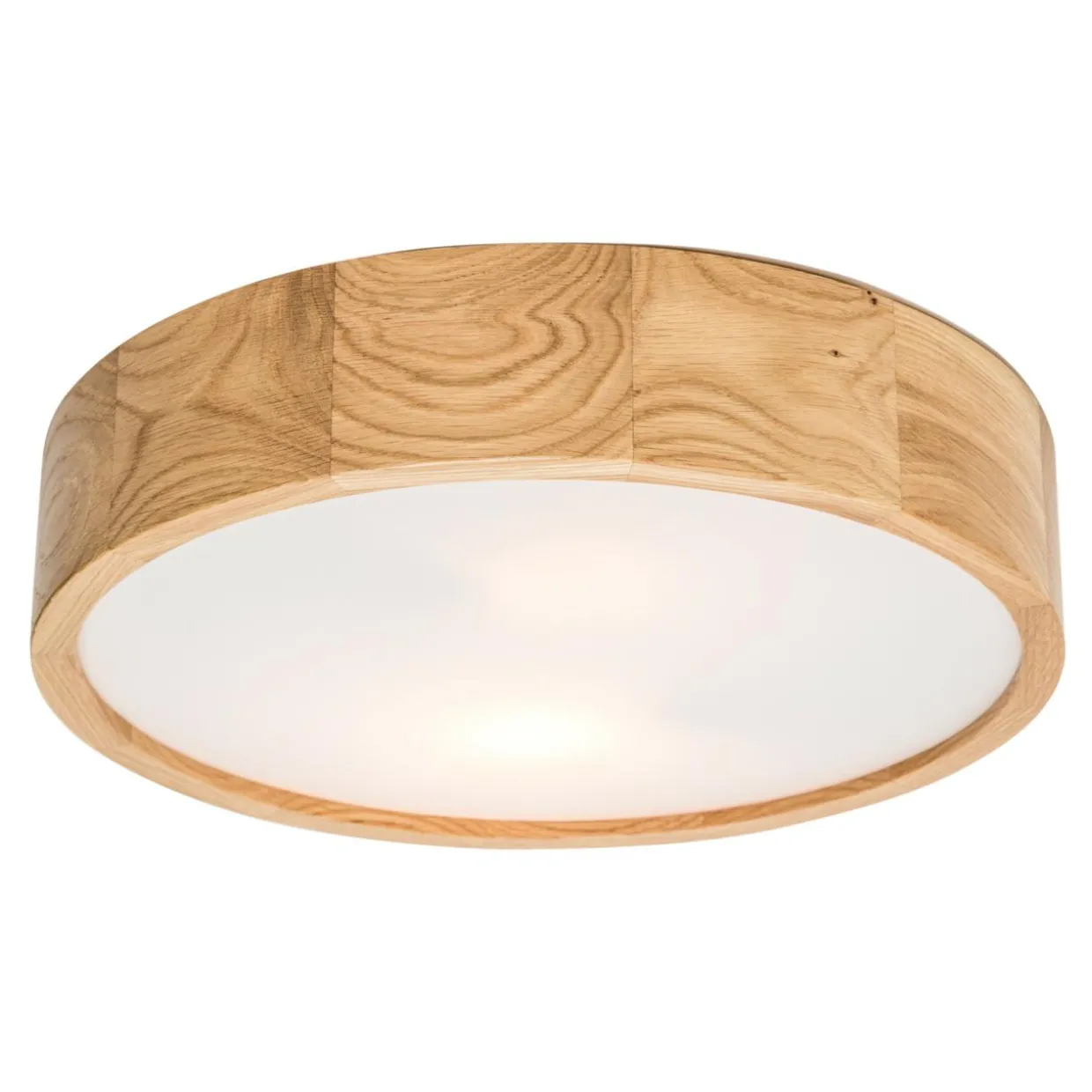 Lampa z oprawą w kolorze dębu - średnica 47 cm