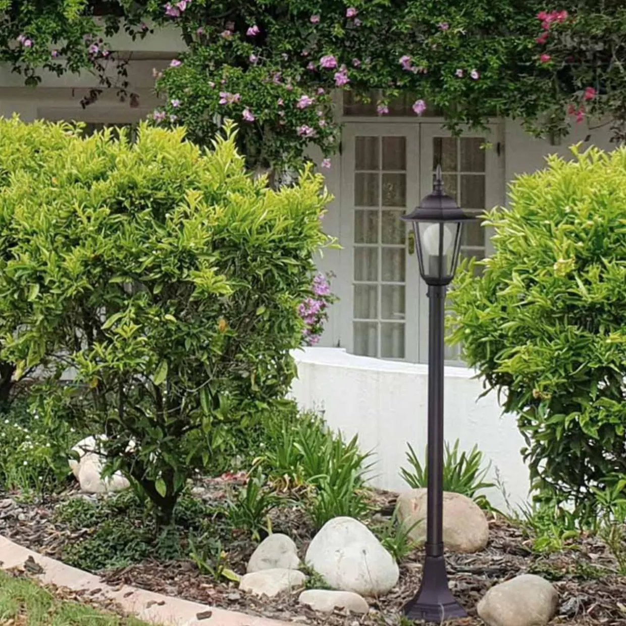 Lampa zewnętrzna outdoor niska czarna STANDARD