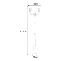 Lampa zewnętrzna outdoor 2-ramienna czarna STANDARD