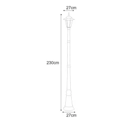 Lampa zewnętrzna outdoor wysoka czarna STANDARD
