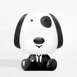 Lampka nocna LED biało-czarny PIES