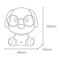 Lampka nocna LED niebieska PIES