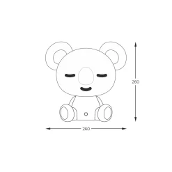 Lampka nocna LED różowa KOALA