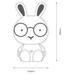 Lampka nocna LED różowa KRÓLIK