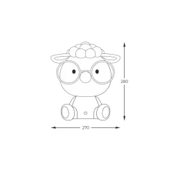 Lampka nocna LED szara OWCA