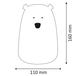 Lampka nocna silikonowa niebieska LED RGB MIŚ