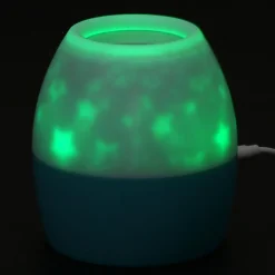 Lampka nocna z projektorem biało-niebieska