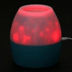 Lampka nocna z projektorem biało-niebieska