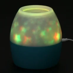 Lampka nocna z projektorem biało-niebieska