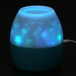 Lampka nocna z projektorem biało-niebieska
