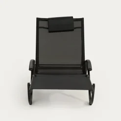 Leżak ogrodowy czarny JADAX