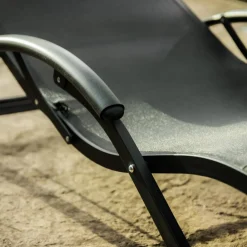 Leżak ogrodowy czarny JADAX